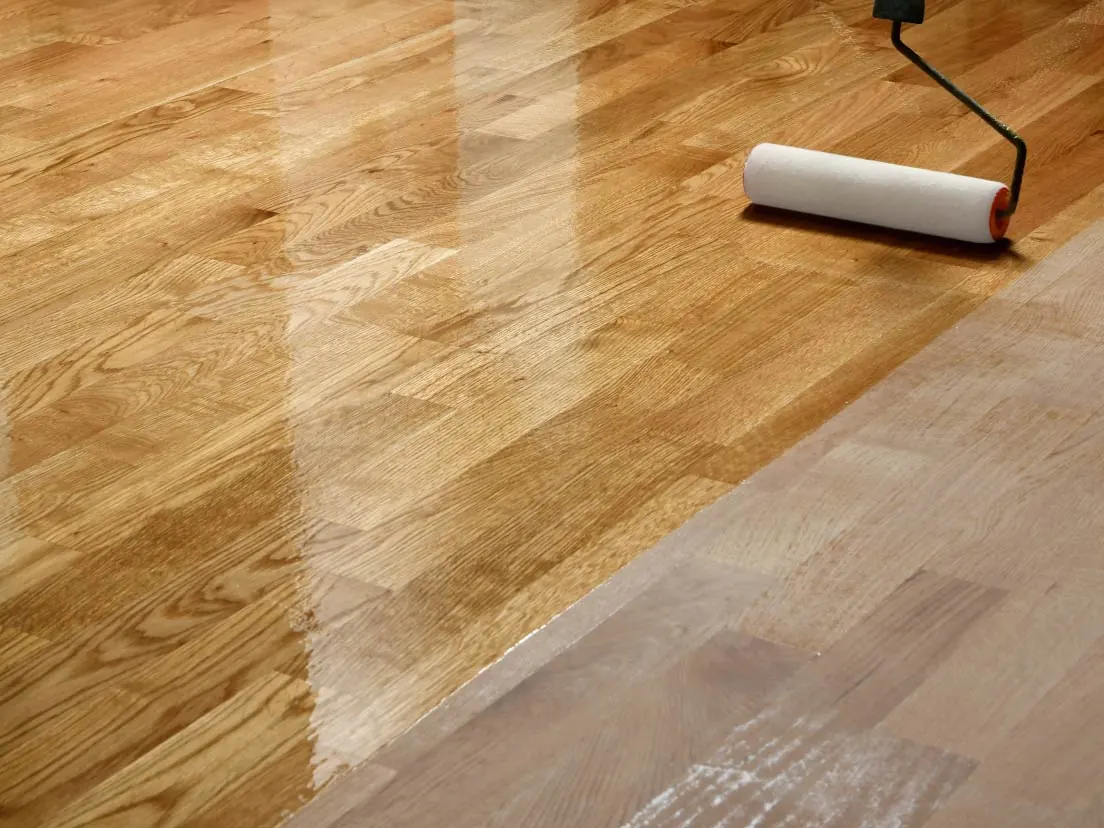 Vers vernist houten vloer